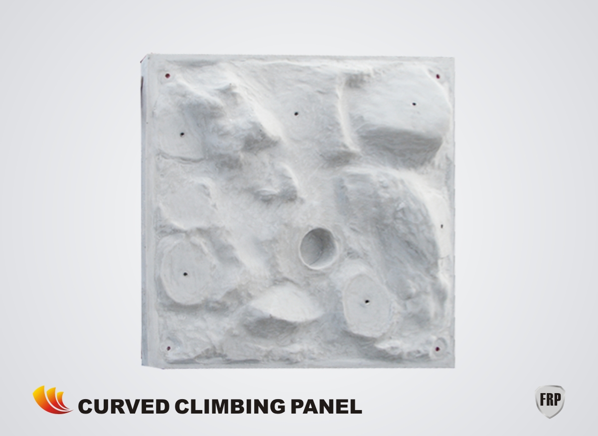 Curved climbing panel