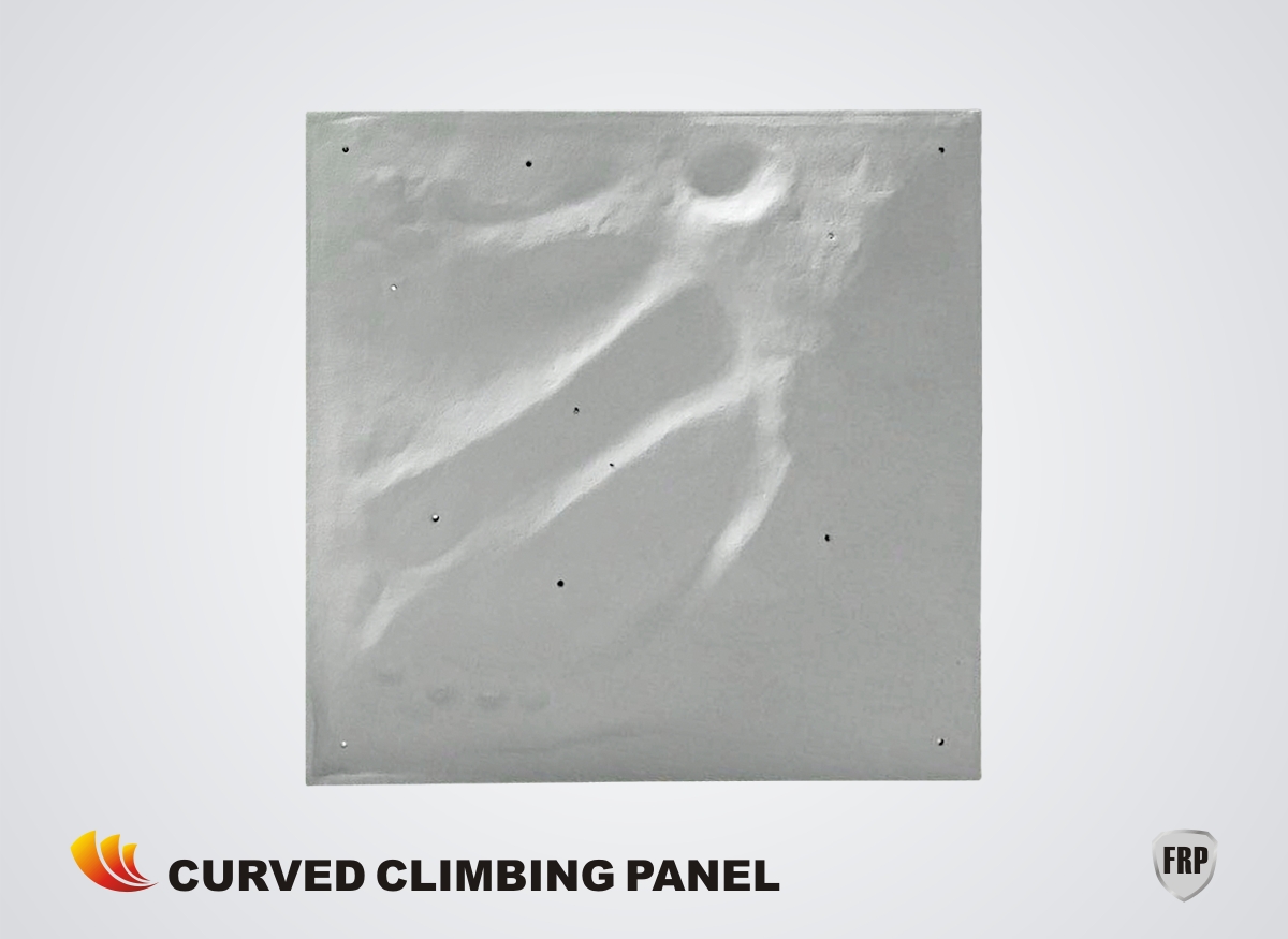 Curved climbing panel